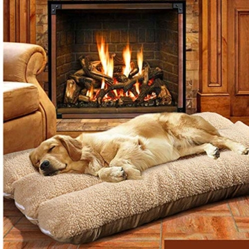 AIQII Catalpa Blume Hundebett XXL Hundematte Tierbett Hundsofa Hundkissen Waschbar 125 x 80 x 12 cm - 1
