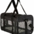 Amazon Basics Transporttasche für Haustiere, weiche Seitenteile, Schwarz, Größe M - 1