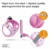 Curli Vest Geschirr Air-Mesh + Basic Leine, Pink-Circles - 6