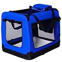 dibea TB10030 Hundetransportbox Hundetasche Faltbare Autobox Kleintiertasche (Größe und Farbe wählbar), blau - 1