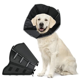 Einstellbarer Hunde Schutzkragen, Bequem Halskrausen für Kleine ,Große Hunde mit Klettverschluss, Hundekragen nach op und Verletzungen Hundetrichter - 1