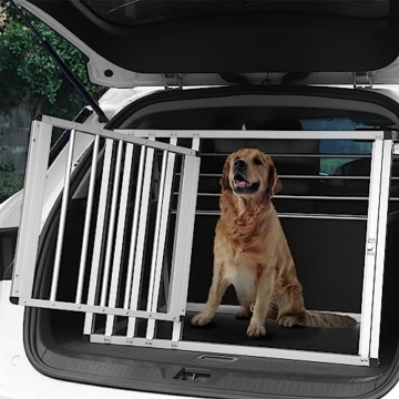 EUGAD Hundetransportbox Alubox Reisebox Autobox für mittlere Hunde Border Collie und Australian Shepherd, B92 x H66 x T65 cm 0011LL - 2