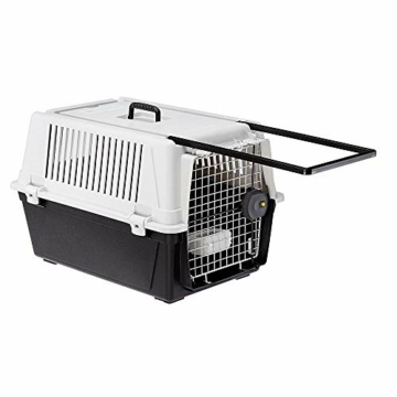 Ferplast Hundetransportbox Transportbox für mittelgroße Hunde ATLAS 40, Reisebox für Hunde, Sicherheitsverriegelung, Lüftungsgitter, 49 x 68 x h 45,5 cm Grau - 6