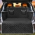 KYG Universal Kofferraumschutz Hunde - Kofferraumdecke mit Ladekantenschutz Seitenschutz, Wasserdicht rutschfest Kratzfest, Schwarz, Geeignet für die Meisten Autos und SUVs - 1