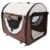 PawHut D1-0100 faltbare Transportbox für Haustier, kaffeebraun/creme -