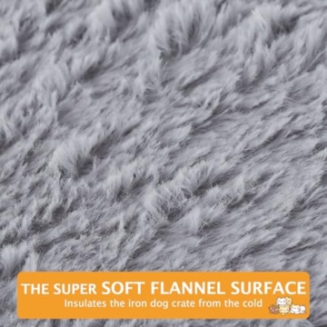 PET SPPTIES Hundebett Weiches und Warmes Matten Hundekissen Waschbarn kuschelig Umkehrbar Haustier Sofakissen PS085 (61X 41 cm, Full Grey) - 2