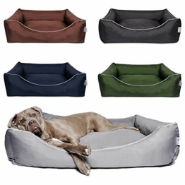 Tante Hilde Hundebett, Hundekorb, Hundekissen Norderney Waschbar, Robust, Größenauswahl, Hochwertige Qualität! (XXL 100 x 80 cm, Grau z.B. Münsterländer, Retriever) - 1