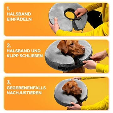 Tierhood - aufblasbare Halskrause für Hunde & Katzen [SCHÜTZEND] Leckschutz Hund - Hundekragen - Schutzkragen Hund - Halskragen Hund - Hundehalskrausen - Halskrause Hund - Halskrause Katze - Kragen - 6