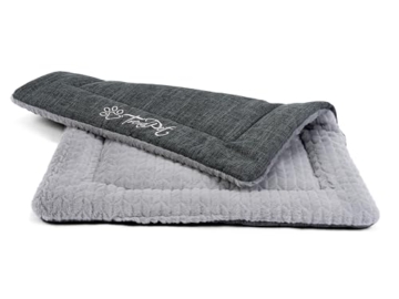 TrendPet Hundedecke Heaven gefütterte Liegedecke, Wendedecke für Hunde und Katzen, Grau (50x35cm) - 1