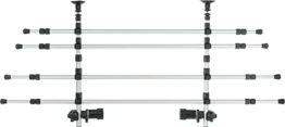 TRIXIE verstellbare Hundesicherung für den Kofferraum "Auto-Gitter, mit Kopfstützenfixierung, Breite: 96–163 cm Höhe: 34–48 cm, silber/schwarz" - 13171 - 1